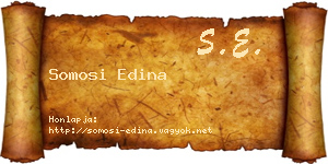 Somosi Edina névjegykártya